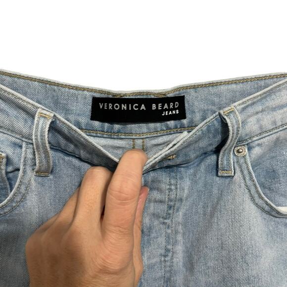 Veronica Beard Jeans Blake Classic Straight High Rise Sz 30 10 Relaxed Blue - Picture 6 of 11